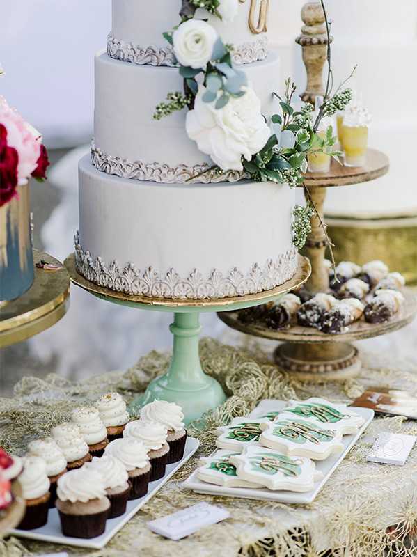 spring themed wedding cake dessert